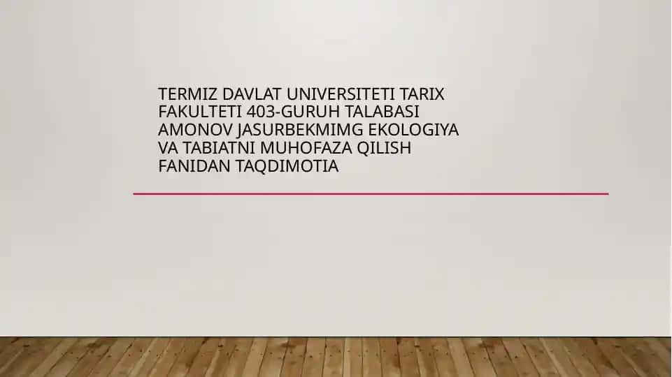 Tog’ kon kimyo metallurgiyasi sanoti va atrof muhitni muhofazasi