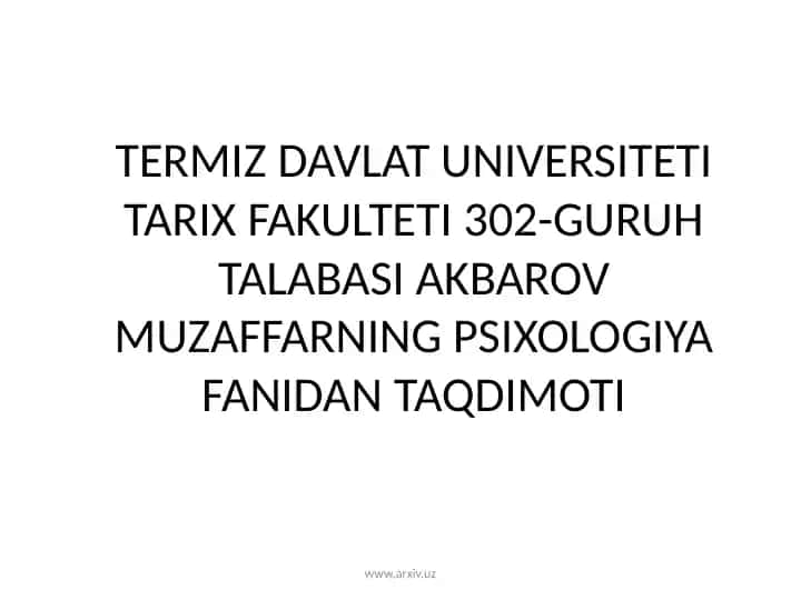 Pedagogika fanidan taqdimot