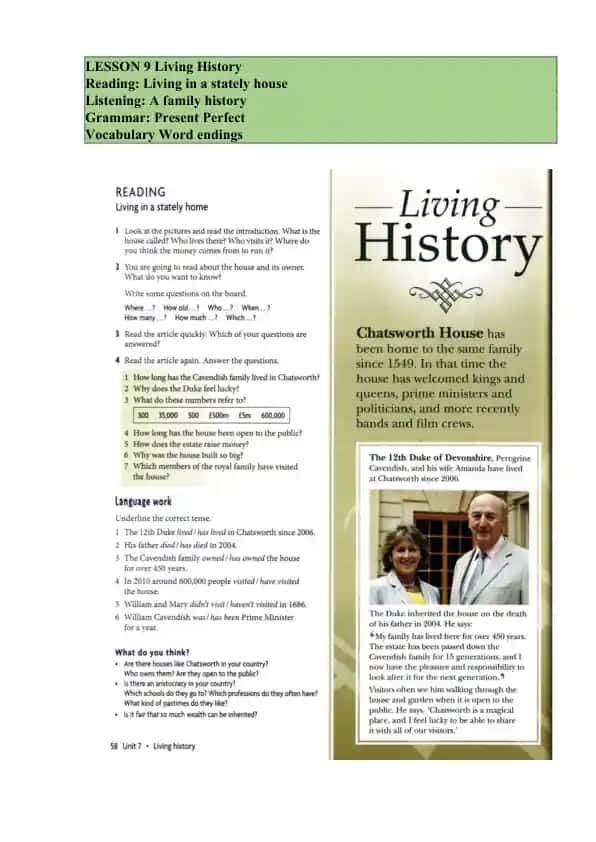 LESSON 9 Living History