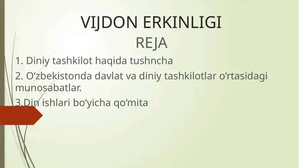 Vijdon erkinligi taqdimoti