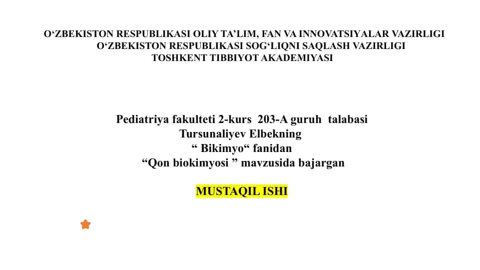 Qon biokimyosi