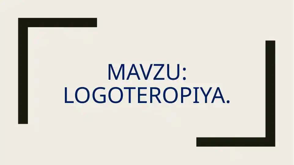 Logoteropiya
