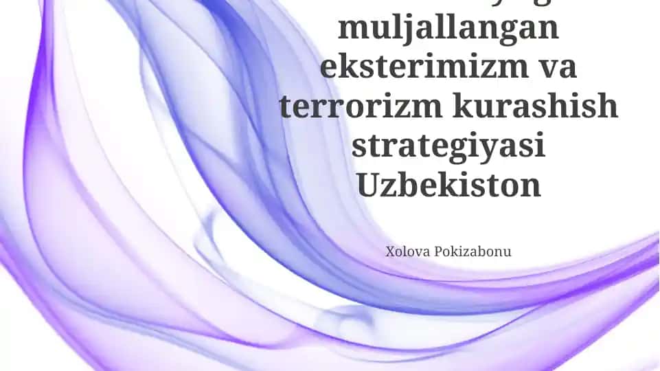 2021–2026 yillarga mo‘ljallangan terrorizm va ekstremizmga qarshi strategiya (O‘zbekiston)