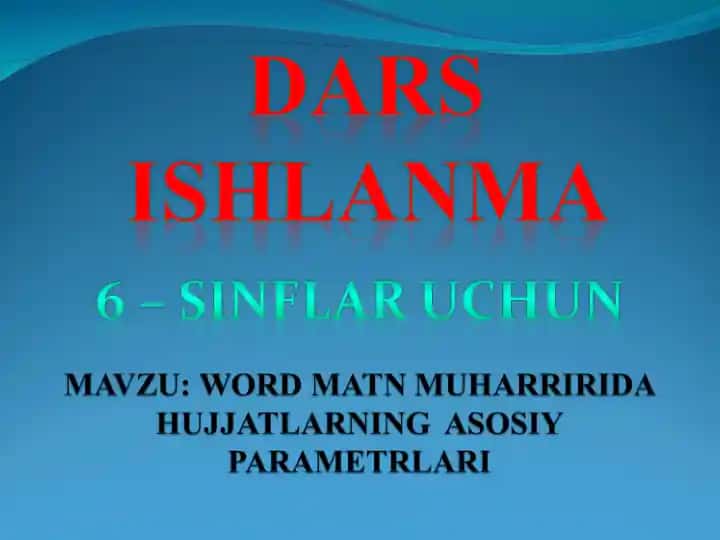 Word matn muharriri darslari