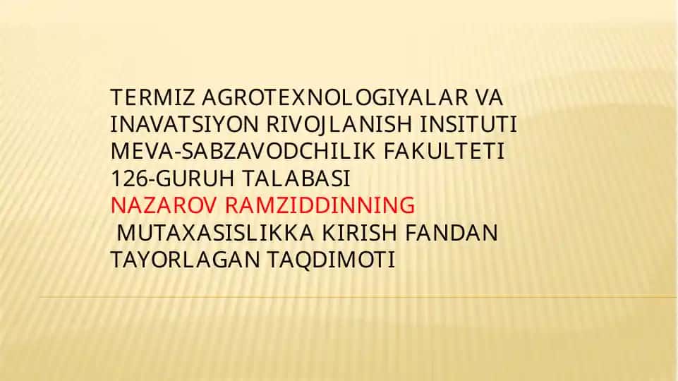 Paxta mahsulotlarini saqlash texnologiyasi