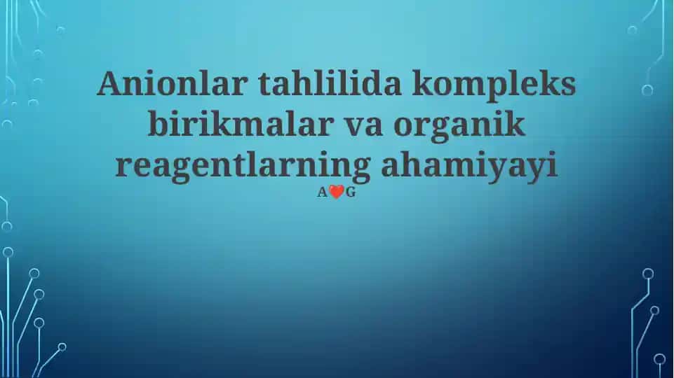 Spektrofotometrik Usullar va Murakkab Birikmalar
