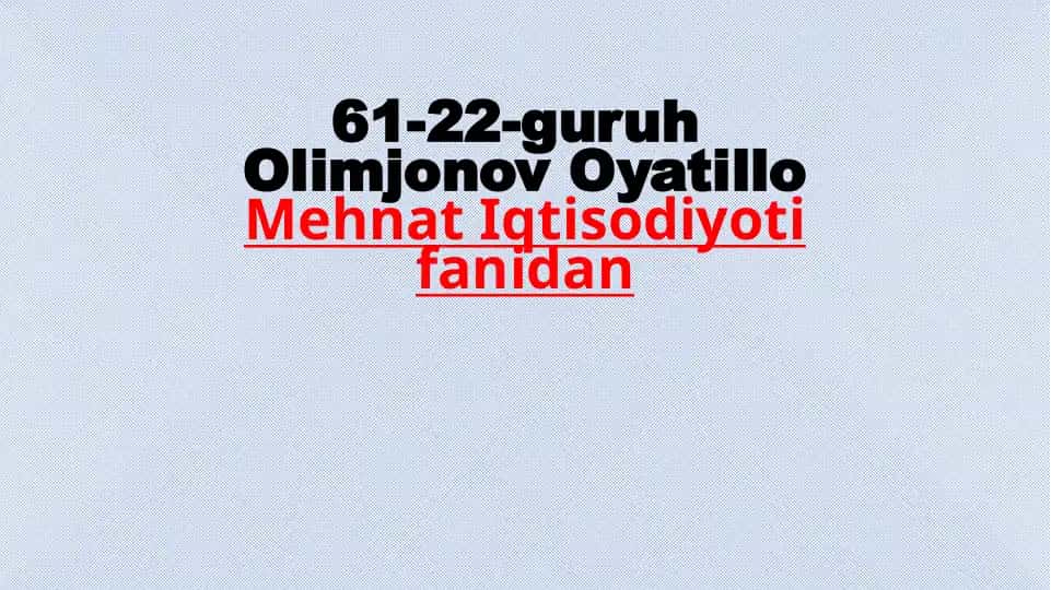 Ülker kompaniyasining inson resurslaridan foydalanishni baholash me’zonlari