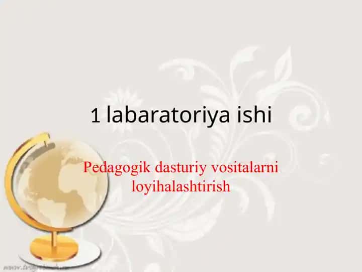 Pedagogik dasturiy va sitalarni loyihalashtirish