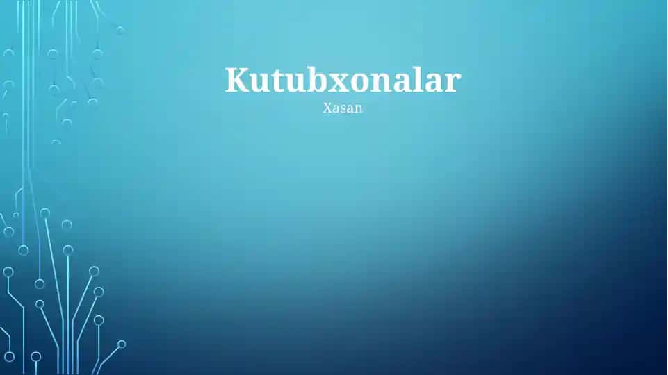 Kutubxonalar