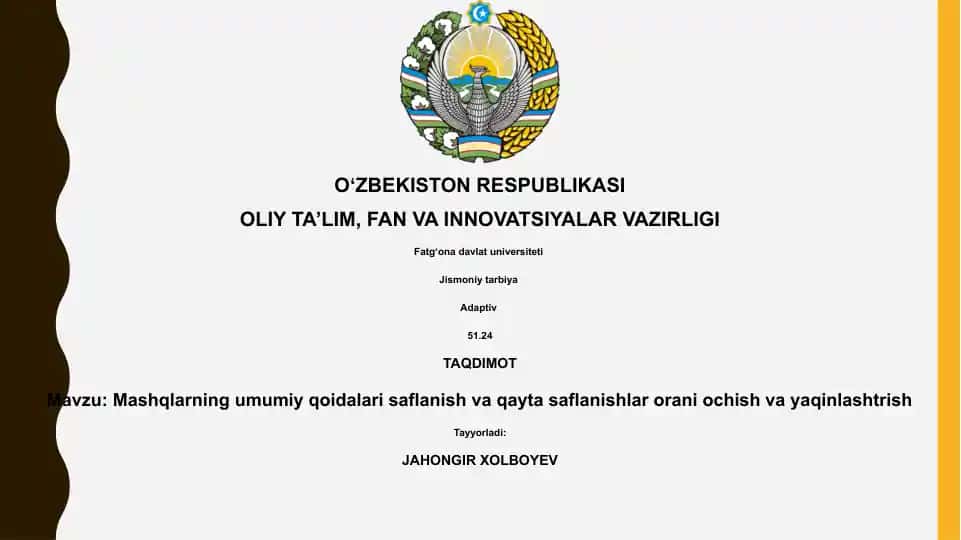 Safga turish va qayta saflanishlar