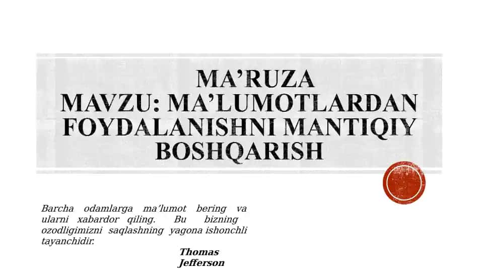 Foydalanishni Boshqarish Usullari