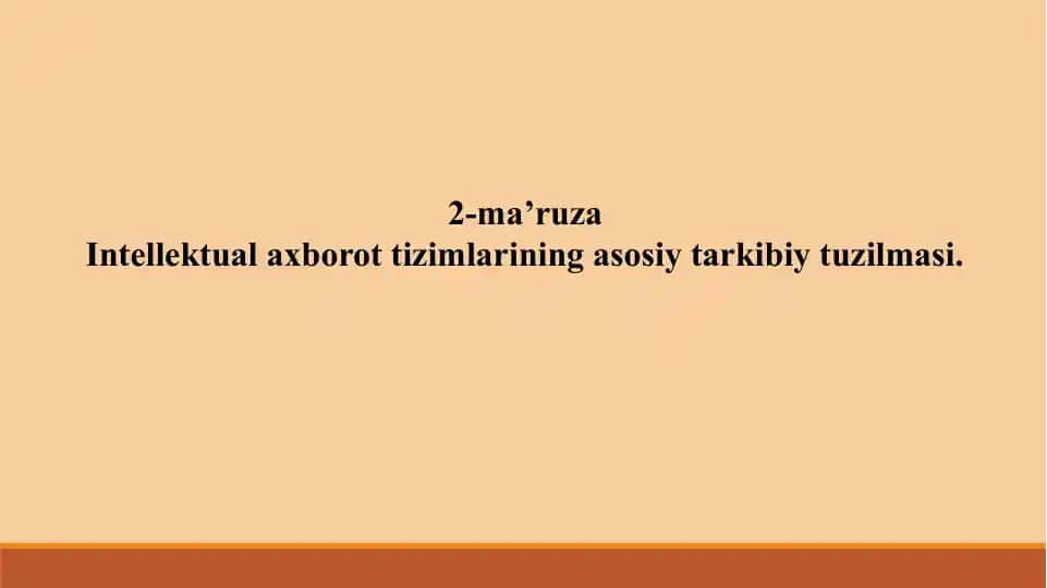 Intellektual axborot tizimlari