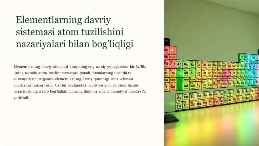Elementlarning Davriy Qonuni