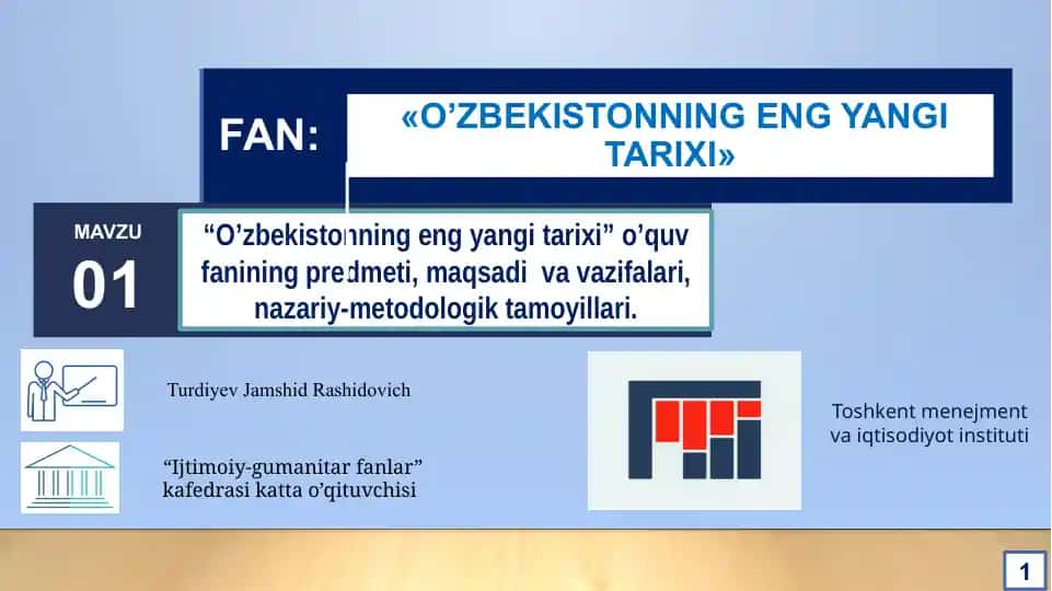 O’zbekistonning eng yangi tarixi