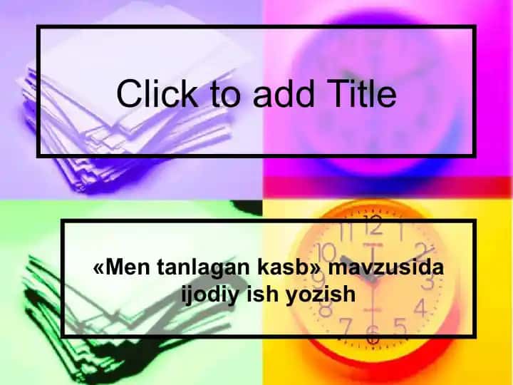 Men tanlagan kasb