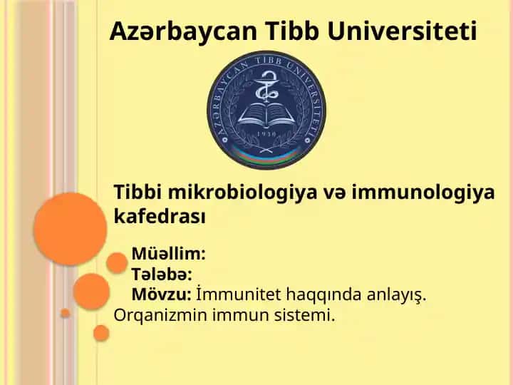 İmmunitet haqqında anlayış