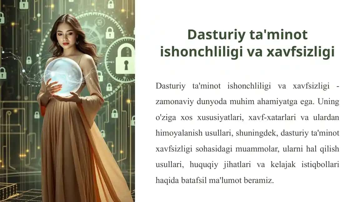 Dasturiy ta'minot ishonchliligi va xavfsizligi