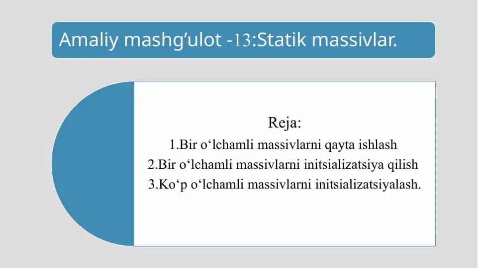Massiv elementlari