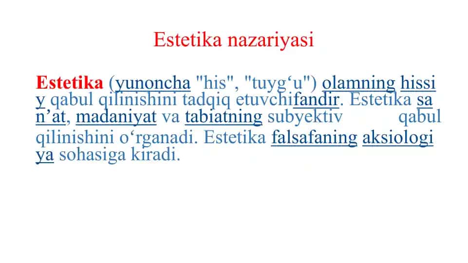Estetika