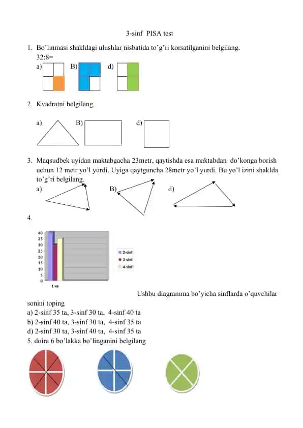 3-sinf PISA test