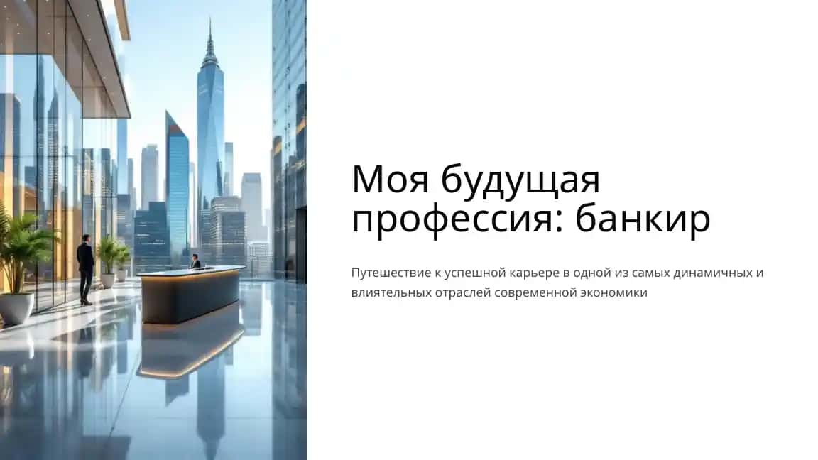 Моя будущая профессия: банкир