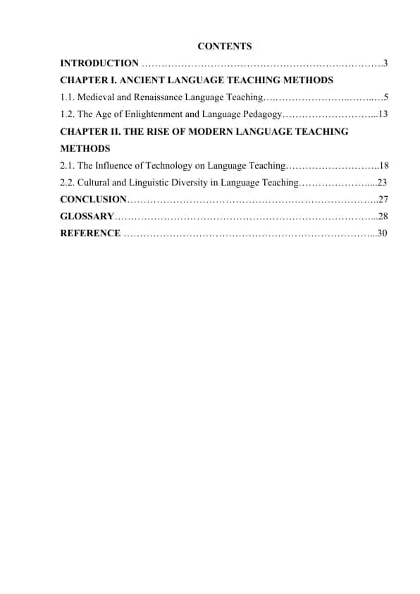 A slight glance to the history of teaching foreign language