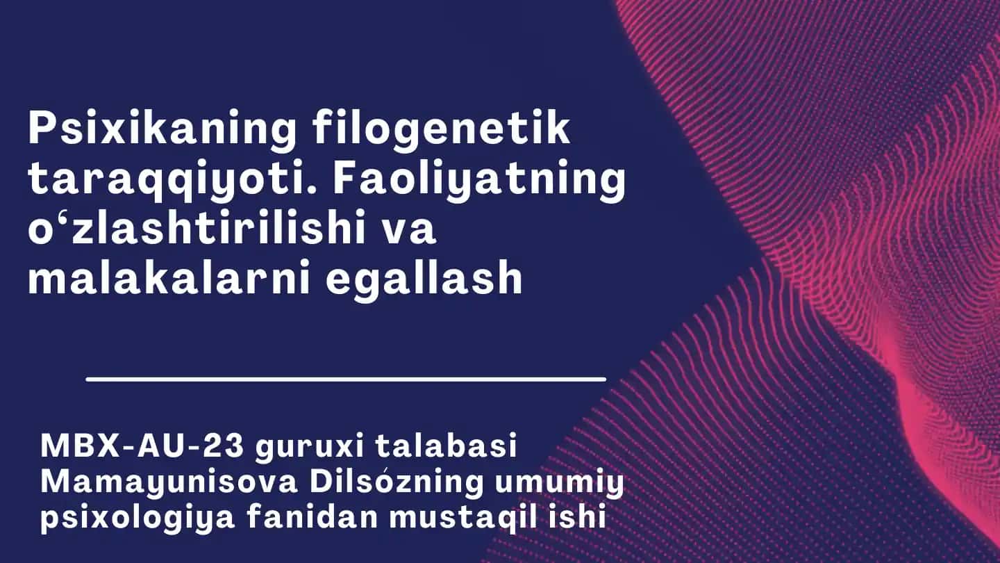 Psixika taraqqiyoti