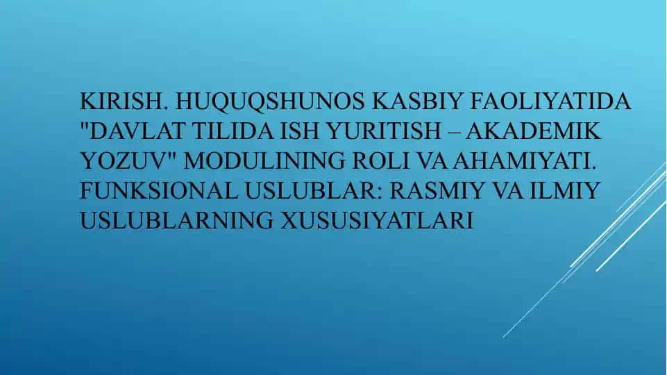 "Davlat Tili To'g'risida"