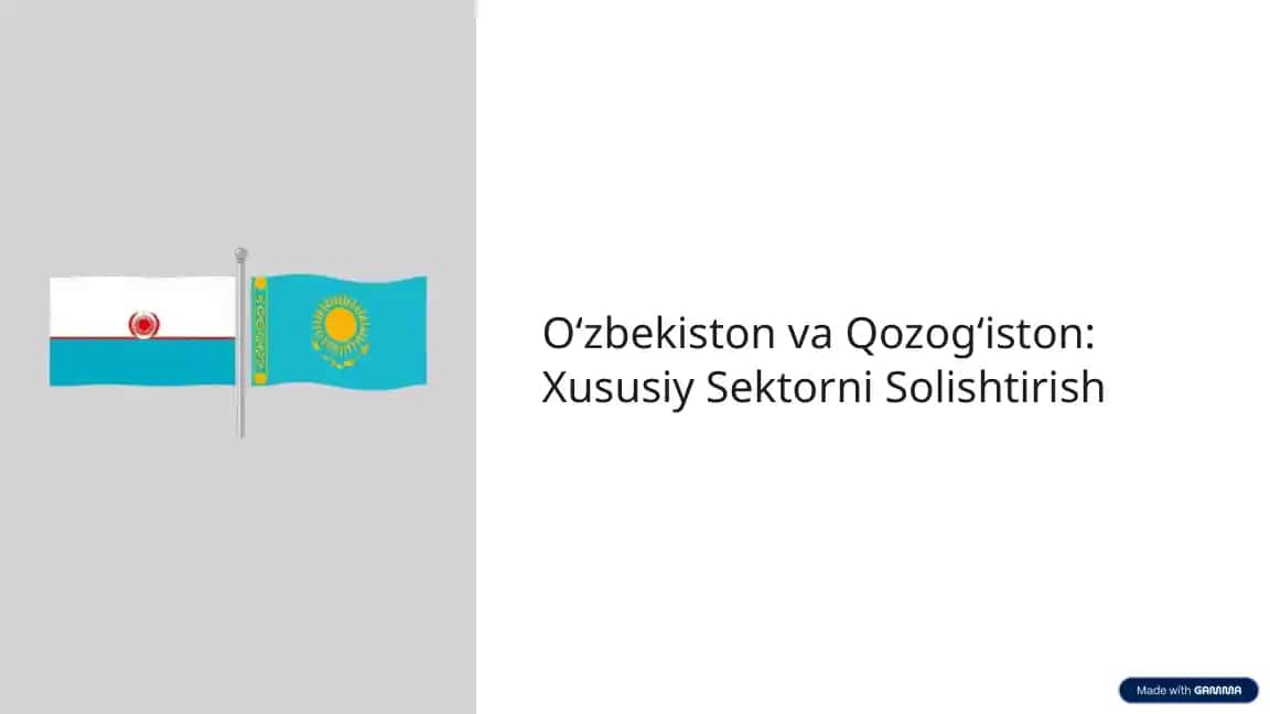 Oʻzbekiston va Qozogʻiston iqtisodiy koʻrsatkichlari
