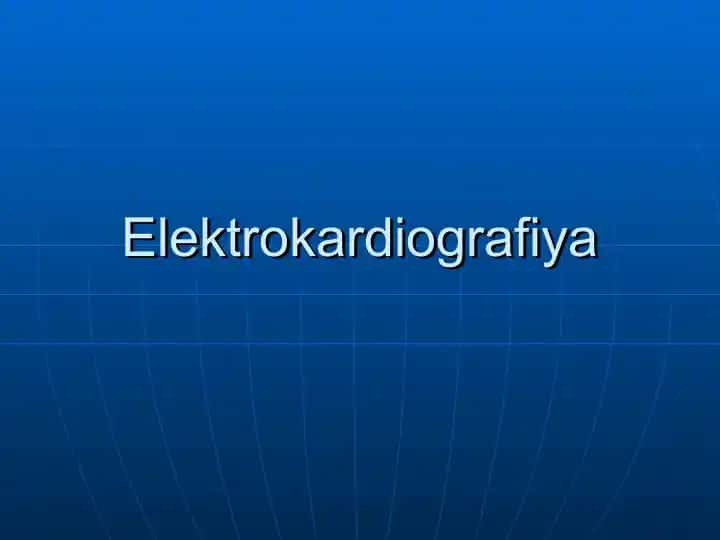 Elektrokardiografiya