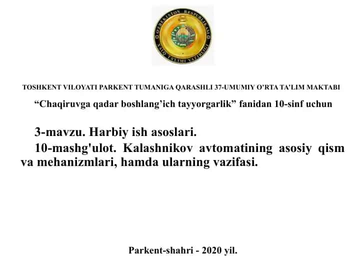 "Harbiy ish asoslari"