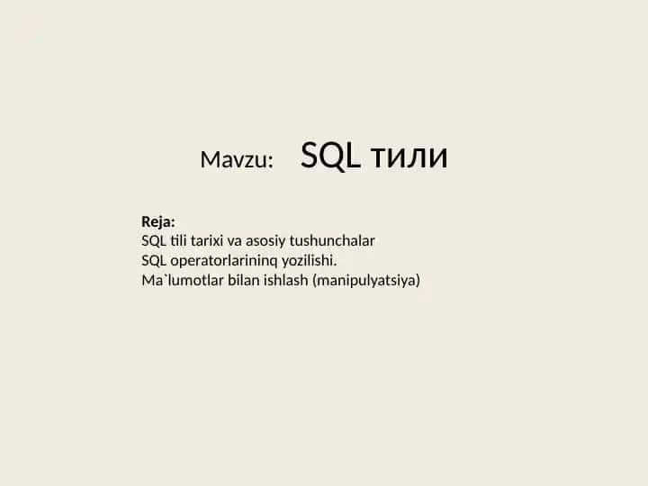 SQL tili
