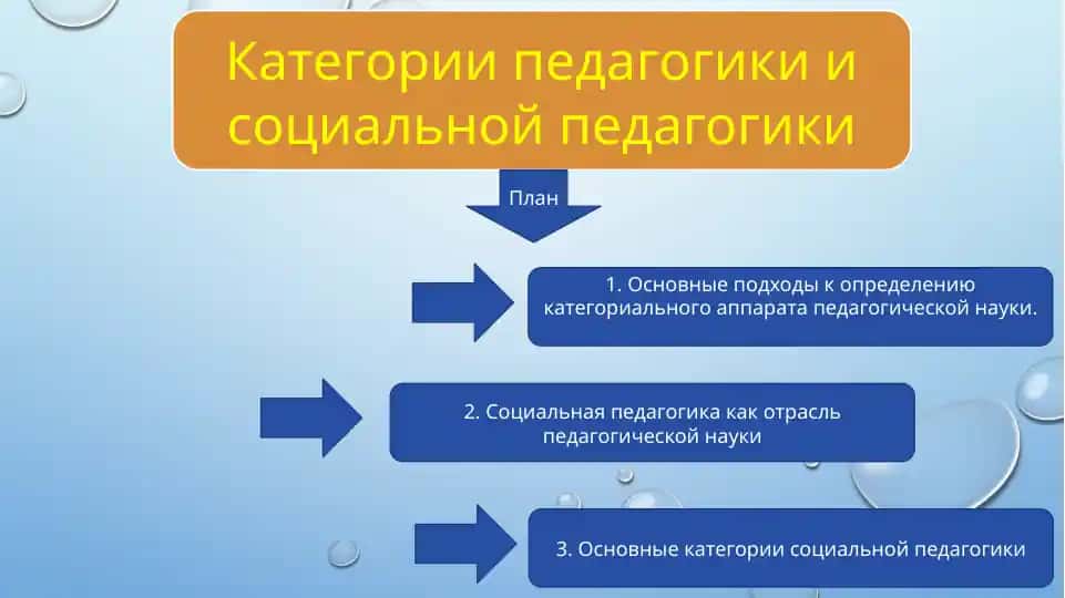 Категории педагогики и социальной педагогики
