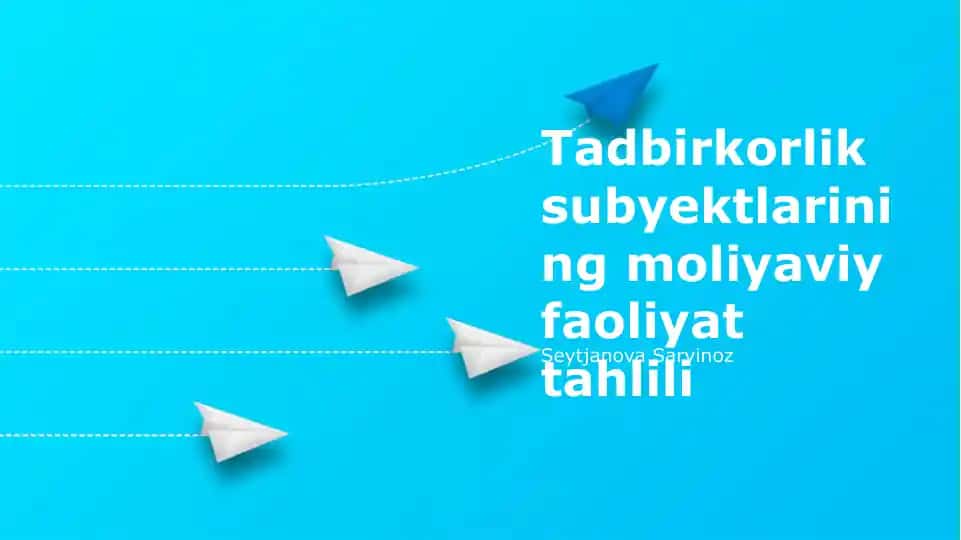 Moliyaviy faoliyat tahlili