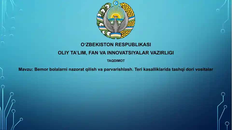 Kasal bolalarni nazorat qilish va parvarishlash