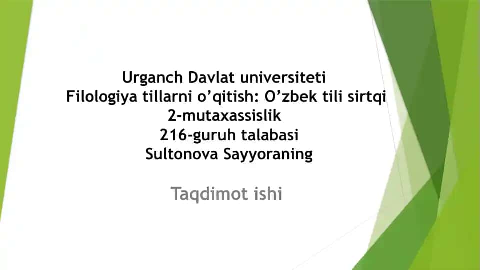 O'zbek tilisirtqi