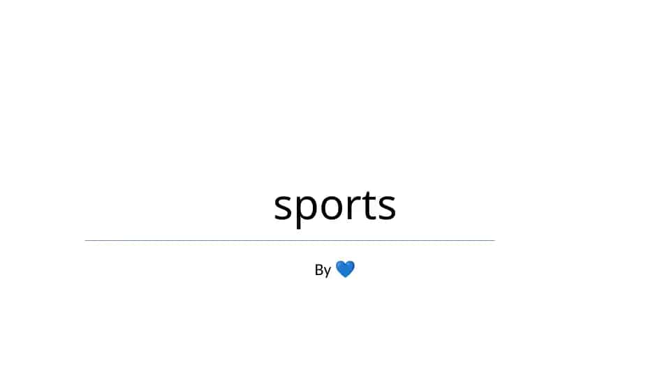 Sports & Technology