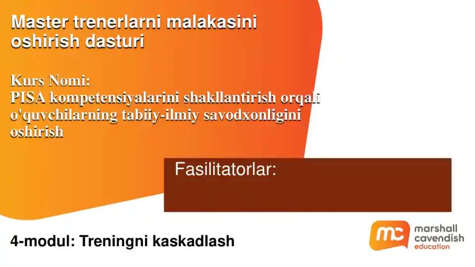 PISA kompetensiyalarini shakllantirish orqali o'quvchilarning tabiiy-ilmiy savodxonligini oshirish