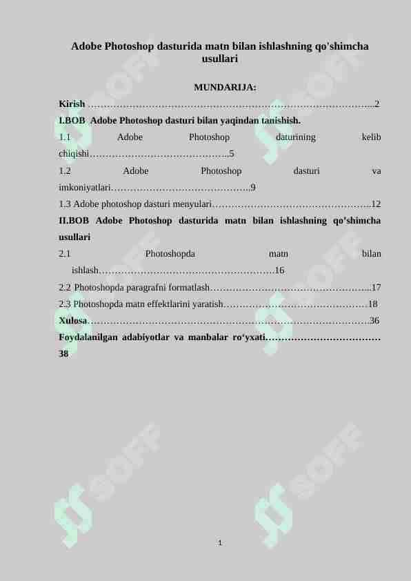 Adobe Photoshop dasturida matn bilan ishlashning_qo'shimcha usullari