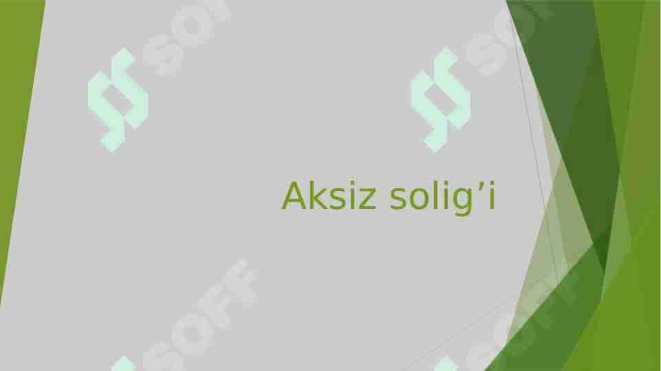 Aksiz solig'i