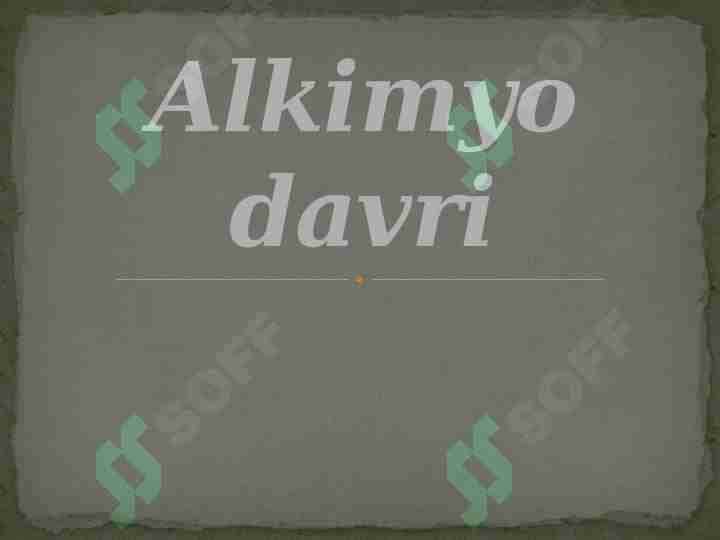Alkimyo davri