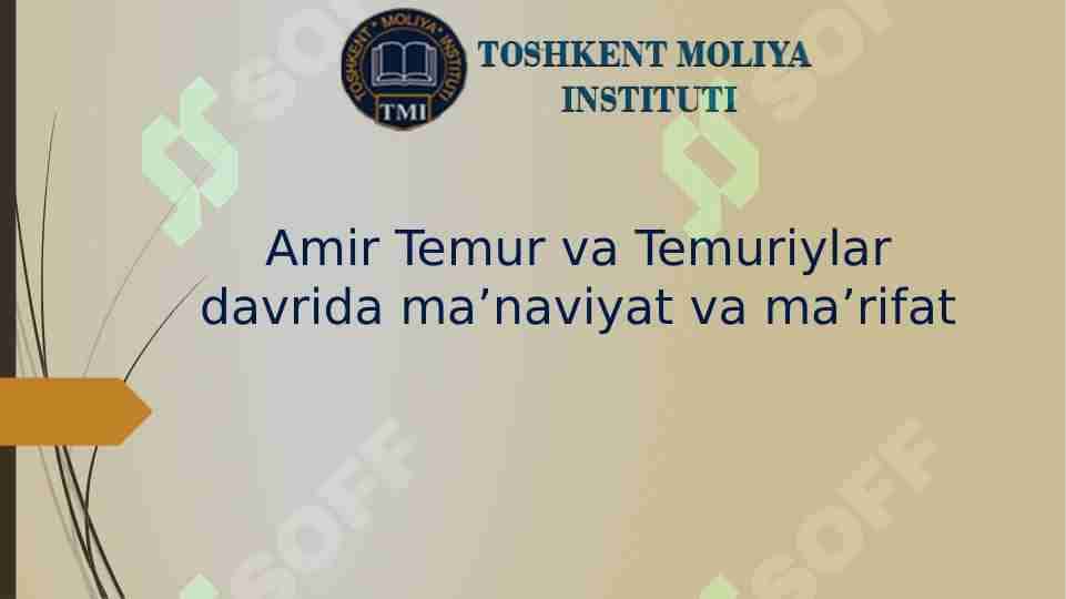 Amir Temur davrida madaniyat