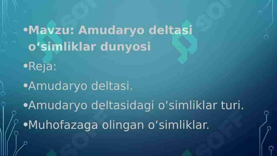 Amudaryo deltasi oʻsimliklar dunyosi