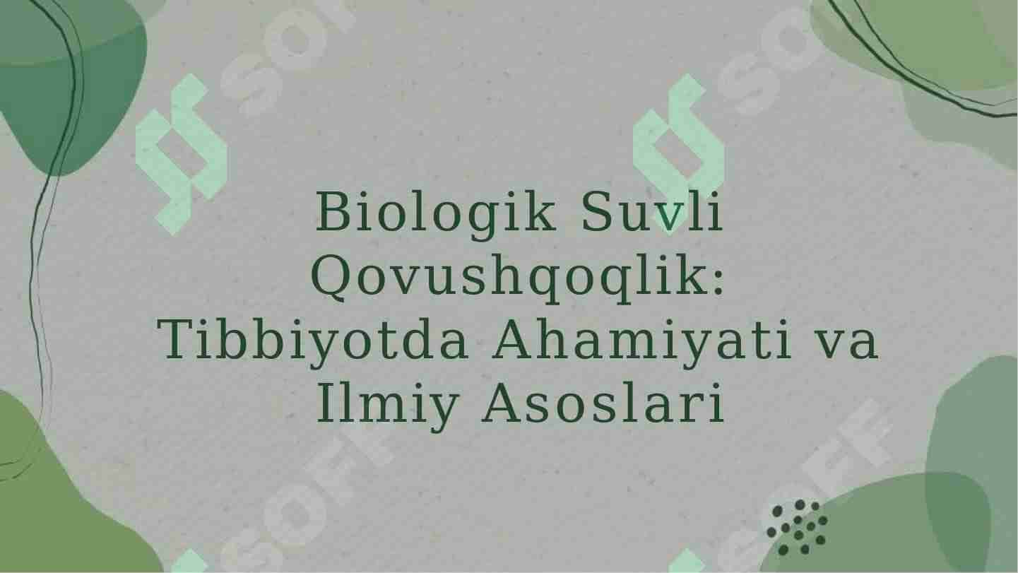 Biologik suyuqliklarning qovushqoqligi. Tibbiyotda qovushqoqlikning ahamiyati.