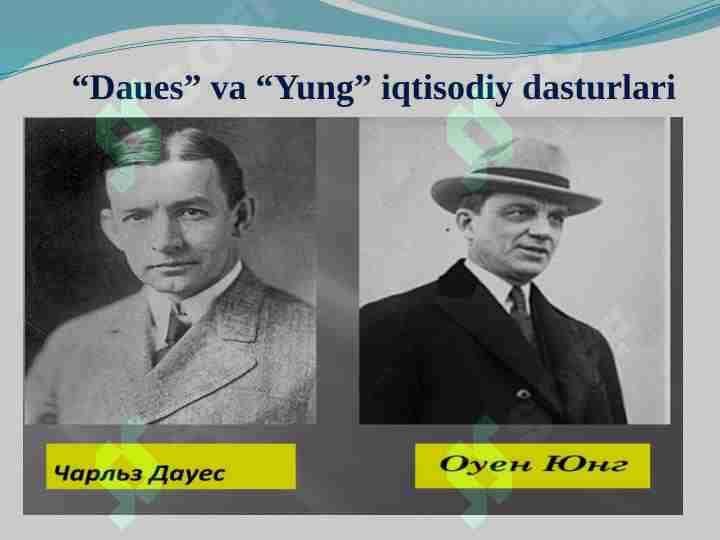 “Daues” va “Yung” iqtisodiy dasturlari