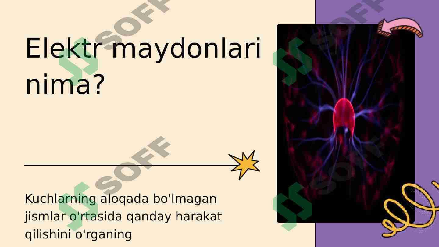 Elektr maydonlari nima?