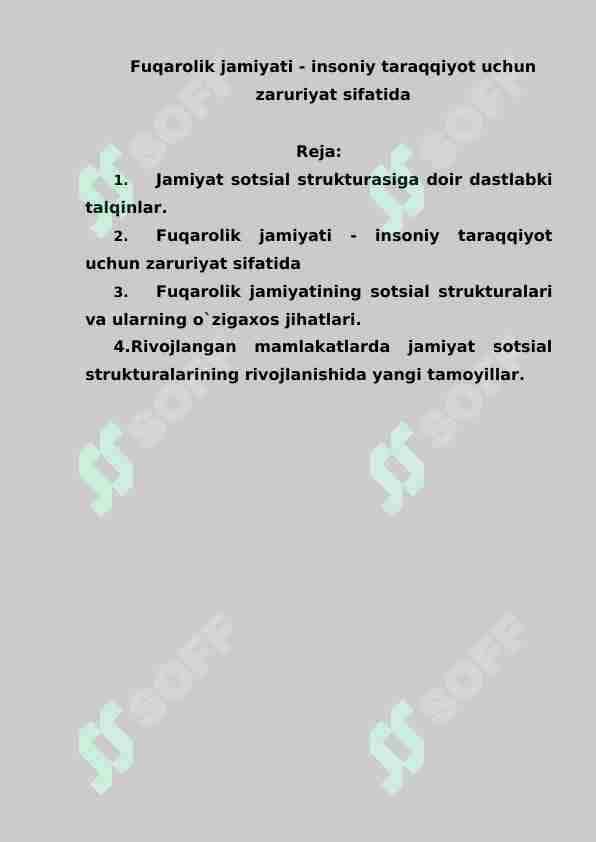 Fuqarolik jamiyati - insoniy taraqqiyot uchun zaruriyat sifatida