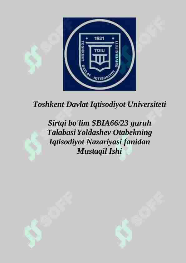 IQTISODIYOTNI MODERNIZATSIYALASH SHAROITIDA TADBIRKORLIK FAOLIYATINI TAKOMILLASHTIRISH ISTIQBOLLARI