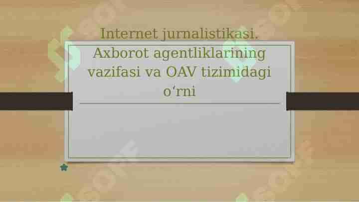 Internet jurnalistikasi