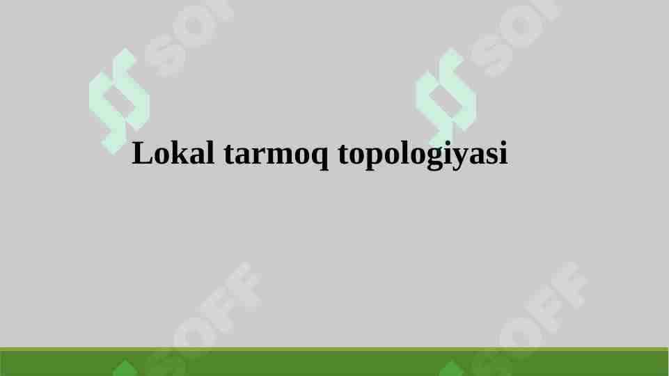Lokal tarmoq topologiyasi